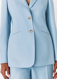 Blue Wool Blend Tailored Coord